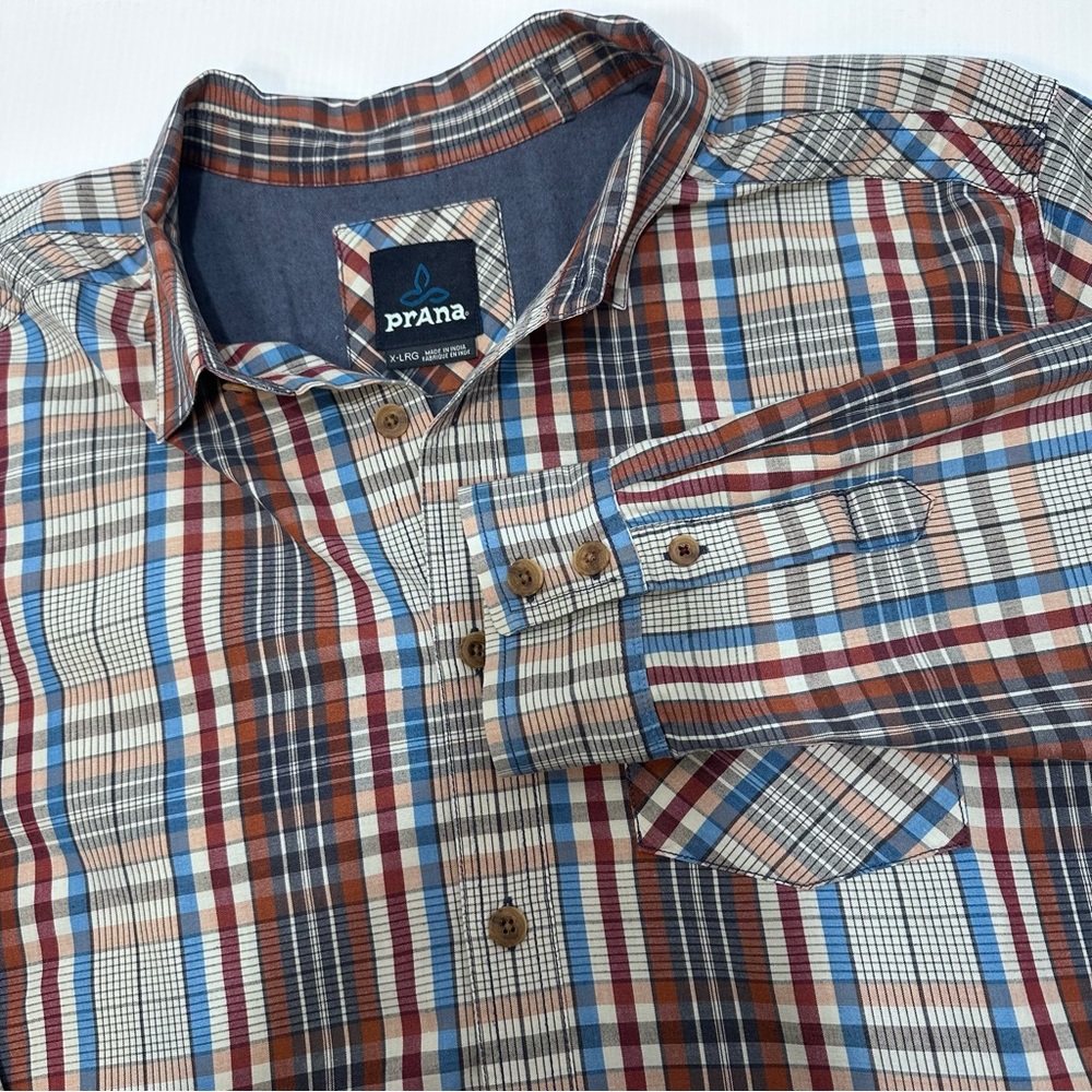2/$30 Prana Breathe Shirt Men’s XL Button Up Long Sleeve Plaid Like New!